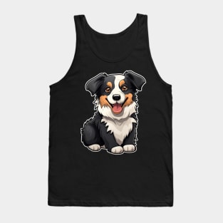 Cute Border Collie Dogs Funny Border Collie Tank Top